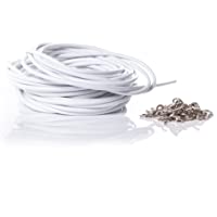 Los mejores  - Bird Juego de cable de red para cortina- de 4 x 2-5 m- incluye 25 ganchos y 25 ojales